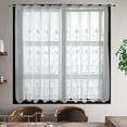 thumbnail image 4 of Dianli Gifts Fine Woven White Rod Pocket Sheer Curtain Panel, Lightweight Gauze Drapery, Easy Install for Home Windows, 51"x18" or 29"x24" Weekly Price Drops & Special Offers, 4 of 8