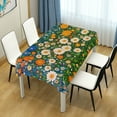 thumbnail image 4 of Yayeee Tablecloths 54" x 54" Rectangle Wrinkle Resistant Party Table Cover, Orange Floral Garden, 4 of 8