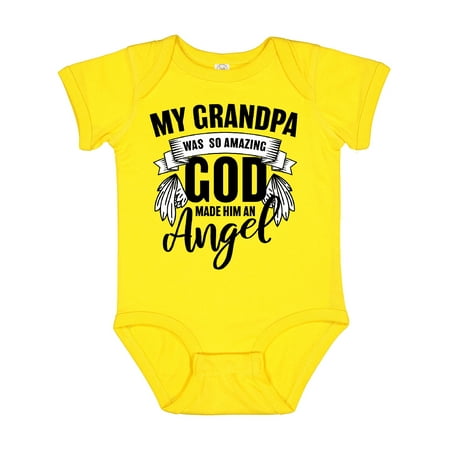 

Inktastic My Grandpa Was So Amazing God Made Him an Angel Gift Baby Boy or Baby Girl Bodysuit