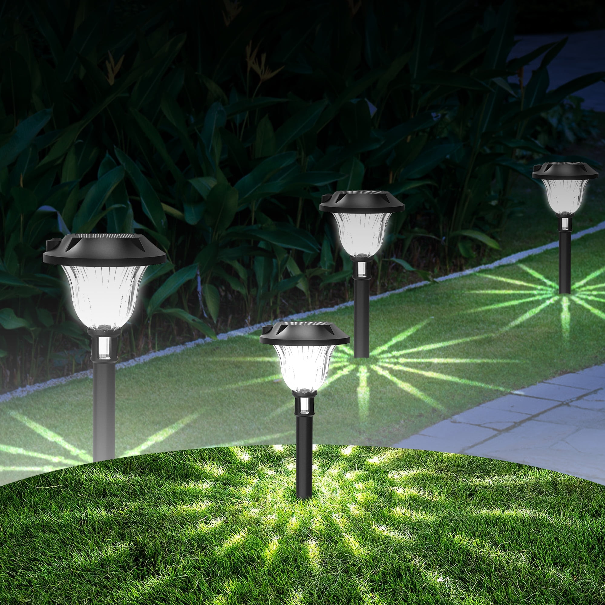 10Pcs Lot 12 LED Solar Power Buried Light Outdoor Path Way Garden Ground LamP 