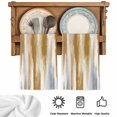 thumbnail image 5 of Brown Gray Kitchen Towels Set of 3, Vintage Abstract White Ombre Texture Absorbent Dish Towels for Kitchen, Microfiber Hand Towel, Quick Drying Tea Towel for Cleaning Decorative Dishcloths, 5 of 7