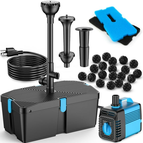 Filtro de estanque FEOXSHAL 820 GPH con bomba de 60 W para estanque y jardín Koi