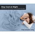 thumbnail image 4 of Royale Linens 2 Pack Bulk Flat Sheet Set Top Sheets Soft 1800 Microfiber Wrinkle & Stain Resistant for Hotel, Massage Table, Hospital, Dorm Queen Flat Sheet Sold Separately (Queen, Lake Blue), 4 of 9