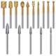 thumbnail image 1 of 15 piezas de brocas para tallar madera shaofei fresas rotativas de carburo oro plata, 1 of 5