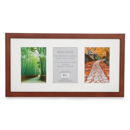 Frame - Linear - Espresso - 10 x 20 - Holds Three 5 x 7 Photos