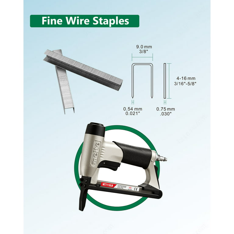 22 Gauge 3/8 Crown Fine Wire Stapler, 9/16-5/8 Length