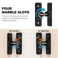 thumbnail image 5 of 90° Flip Barn Door Latch Luminous Hardware Safety Gate Bolt Lock with Screws & Glue Black, 5 of 6