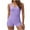 Purple Swimsuit, variant on Dagegui Women's Athletic Tankini Swimsuit 2 Pack Swim Tank Tops with Sport Shorts Bathing Suit Solid Color Swimwear for Pool & Beach Purple S