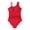 Red, variant on pstuiky Women's Swimsuits Solid Color Crew Neck Plus Size Adaptable One Piece Bathing Suits Womens Swim Suits One-Piece Chest Support with High Cut Swimming Suits