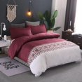thumbnail image 1 of Ensemble Housse de Couette 3 Pcs Literie Housse de Couette Vert Foncé Grand Lit, 1 of 2