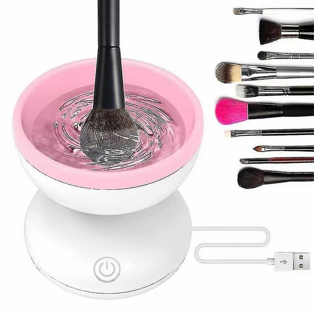 Máquina limpiadora de pinceles de maquillaje eléctrica Carga USB Cepillos cosméticos automáticos de silicona portátiles Herramienta de limpieza de pinceles de sombra de ojos