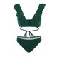 thumbnail image 4 of Gibobby Trajes de Natación para Mujer Conjunto Bikini Ropa de playa Traje de baño Cintura de baño Mujeres Traje de baño acolchado con volantes Trajes de (Azul,XL), 4 of 5