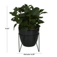 thumbnail image 3 of DecMode 15" Artificial Eucalyptus Plant in Realistic Leaves and Metal Stand and Black Pot, 3 of 8