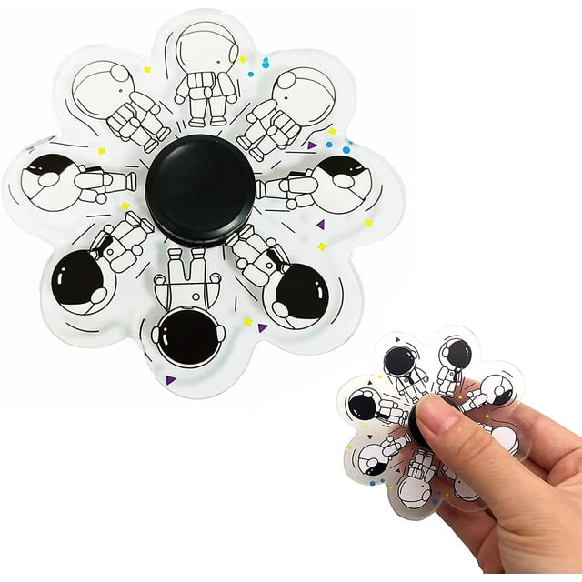 Spinner animado de la yema del dedo, alivio del estrés Sensorial Plegable Dedo Fidget Juguete Mano Dedo Gyro Dibujos animados Gyro Juguete Alivio del estrés Concentración Juguete para niños Namotu LKX-1726
