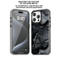 thumbnail image 3 of NLEACase for iPhone 13/14 Case,Beautiful Impact Protection Black Marble Phone Case, Black, 3 of 7