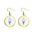 thumbnail image 1 of Contorno negro, sésamo galletas helado Ear Dangle Golden Drop Earring Jewelry Mujer Unbranded M, 1 of 3