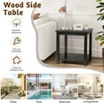 thumbnail image 5 of Ktaxon 18" Wood Square Side Table, Patio End Table, Suitable for Outdoor Porch Deck Pool, Black, 5 of 11