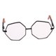 thumbnail image 2 of Gafas de terre de gafas hexagonales con montura negra de moda, 2 of 8
