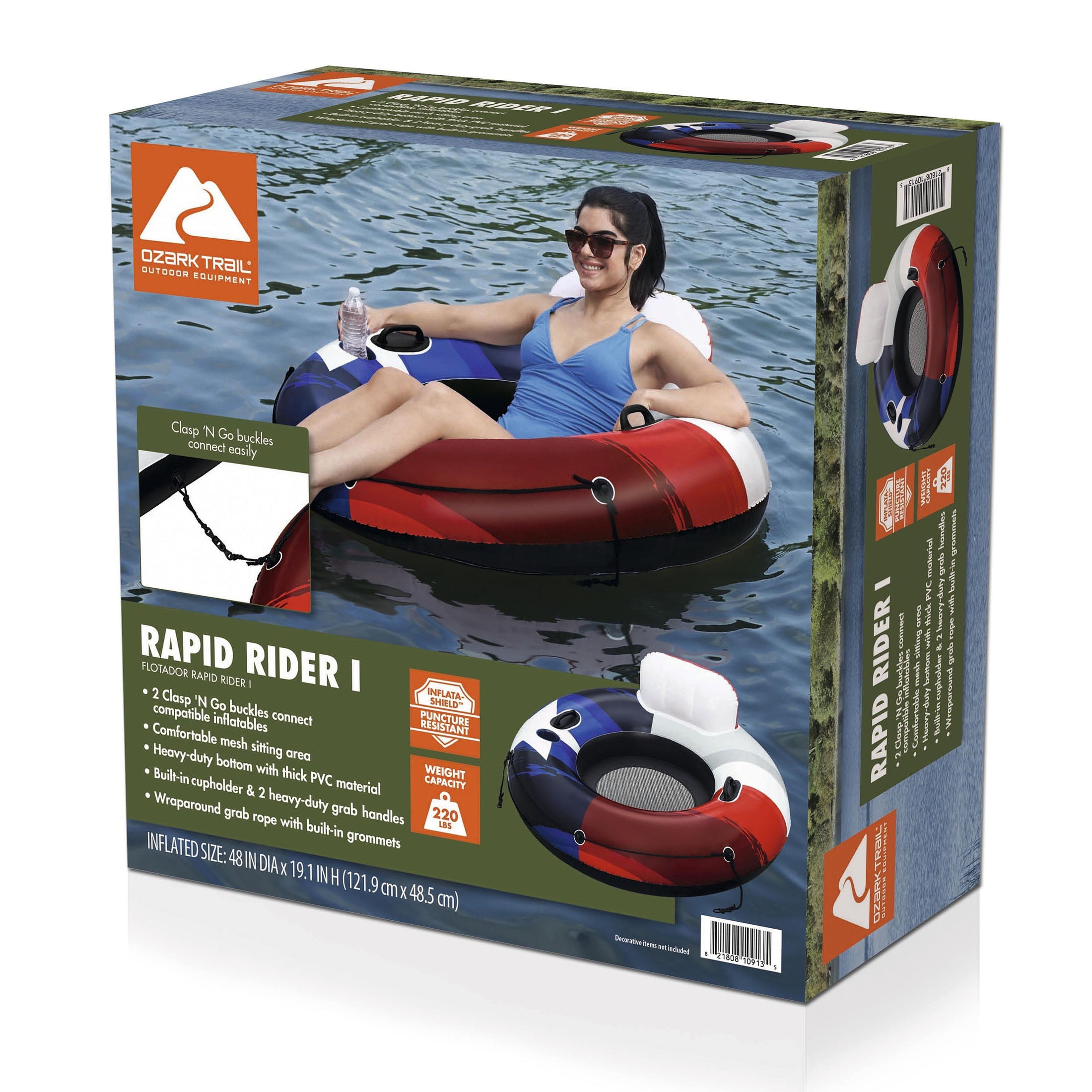 (2 pack) Ozark Trail Texas Rapid Rider Single River Tube