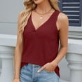 thumbnail image 4 of Besolor Summer Tank Tops for Women V Neck Sleeveless Eyelet Tee Shirts Casual Solid Color Going out Dressy Blouse, 4 of 7