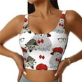 thumbnail image 2 of Picia Rabbit And Hedgehog Sports Bra for Women,Padded Strappy Sports Bras Medium Support Yoga Bra with Removable Cups,Running Yoga Bra-Medium, 2 of 9