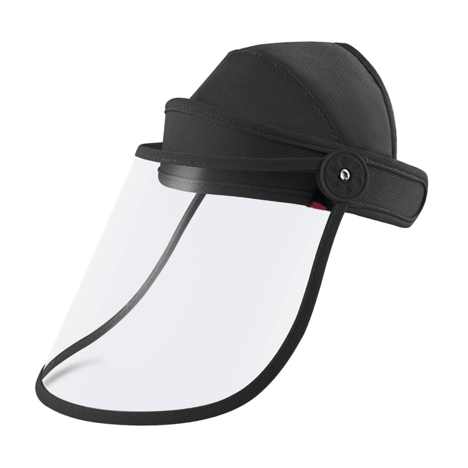 koolsoo Face Cover Face Reusable Women Men Clear Visor Full Face Guard for Weeds Whacking Kitchen Cycling Working Black