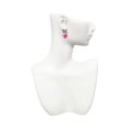thumbnail image 3 of Delight Jewelry Hot Pink Giraffe Print Heart with Nurse Hat Silvertone Antiqued Butterfly Post Earrings, 3 of 4