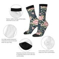 thumbnail image 3 of Vsdgher Vintage Floral Crew Socks for Men & Women, Breathable Casual Athletic Ankle Socks, 3 of 6