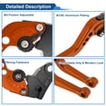 thumbnail image 4 of Palancas de freno y embrague cortas únicas para Kawasaki ZX6R/ZX636R/ZX6RR 2000-2004, palanca de freno ajustable de aleación de aluminio naranja 1 par, 4 of 7