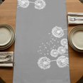 thumbnail image 5 of Table Runners 72 Inches Long Dress Scarves, White Dandelion Farmhouse Kitchen Table Runner, Coffee Tablerunners, Spring Plants Flowers Vintage Gray 16x72 Inch, 5 of 9