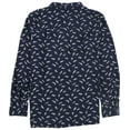 thumbnail image 2 of Alfani Womens 2-Tone Button Up Shirt, Blue, X-Small, 2 of 2
