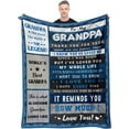 thumbnail image 1 of DALIHUA Best Grandpa Gifts, Grandpa Birthday Gifts, Great Grandpa Gifts from Grandchildren Granddaughter Grandson, Unique Gift for Grandpa, Grandfather Gift Blanket 60x80inches, 1 of 6