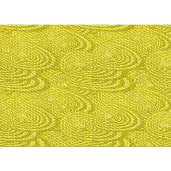 Ahgly Company Machine Washable Indoor Rectangle Transitional Canary Yellow Area Rugs, 5' x 7'