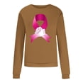 thumbnail image 4 of Jsaierl Chandails en Molleton Cancer du Sein Femmes Sensibilisation au Cancer Hauts T-Shirts Graphiques Léopard Manches Longues Col Rond Pull Cadeaux Inspirants pour Survivante du Cancer, 4 of 5
