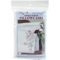 thumbnail image 1 of Stamped Pillowcases W/White Perle Edge 2/Pkg-Long Stem Rose, 1 of 2