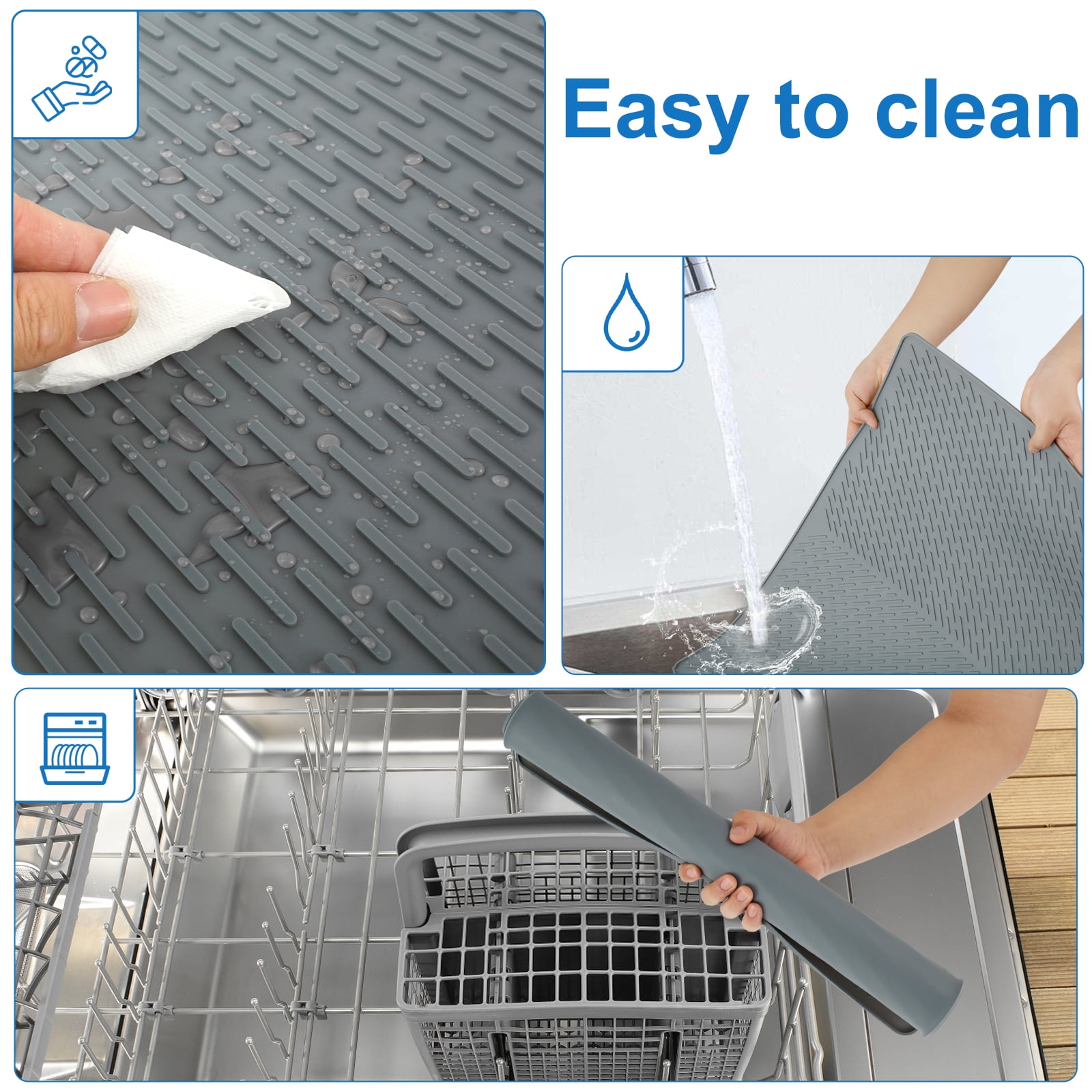 Lzvxtym Stove Top Cover, Silicone Stove Top Cover Heat Resistant Glass Stove Mat for Electric Stove, 28×20 Inch, Dark Gray