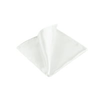 INSPIRE CHIC Men's Pocket Squares Solid Color Handkerchiefs for Wedding Party White