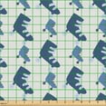 thumbnail image 2 of Ambesonne Navy Fabric by the Yard Upholstery, Modern Roller Skates Artwork, 3 Yards, Dark Lavender and Ceil Blue, 2 of 5