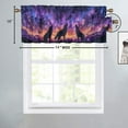 thumbnail image 4 of Fantasy Wolf Rod Pocket Thermal Insulated Curtain Valance Wild Animals Colorful Starry Sky Rod Pocket Window Valance for Living Room Bedroom 54 by 18 in, 1 Panel, 4 of 6