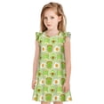 thumbnail image 1 of Vsdgher Chemises de Nuit Avocat et Toast pour Filles Manches Courtes à Volants Robe de Nuit Pyjama pour Fête Pyjama-Grand, 1 of 6