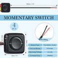 thumbnail image 4 of 16 Pcs Momentary Switch Momentary Push Button ON Switch 12V 24V Mount Mini Button Switch, 4 of 7
