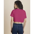 thumbnail image 4 of Moomaya Round Neck Crop T-Shirt, Chic Casual Tee, Loose Fit Summer Top, 4 of 9