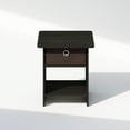 thumbnail image 4 of Furinno Tidur Nightstand, Bedside Table Storage Shelf with Bin Drawer, Espresso/Brown, 4 of 6