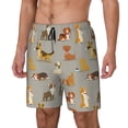 thumbnail image 2 of Uemuo Cute Dog Pattern Mens Swim Trunks Quick Dry Board Shorts with Mesh Lining, Stretch Beach Shorts Quick Dry No-Chafing Board Shorts-Medium, 2 of 9