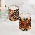 thumbnail image 5 of Ethnic Red Abstract Pattern Translucent Plastic Cans Storage Canisters with Lid Set of 2, 5 of 7