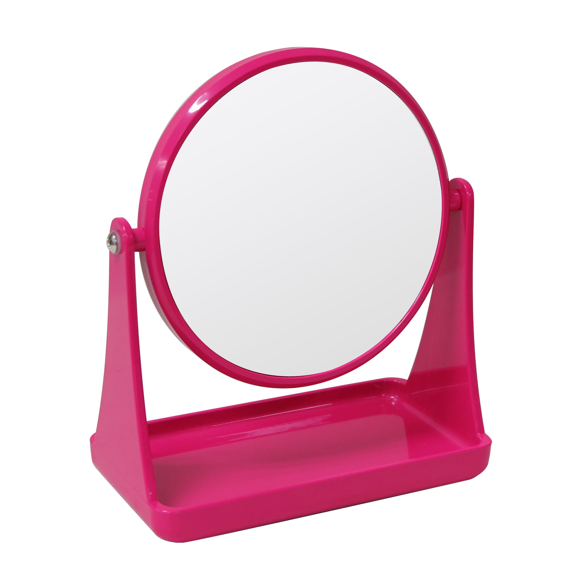 Mainstays Plastic 2 Sided Pink Mirror, 1 Each