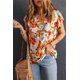 thumbnail image 3 of ABPHQTO Blusa de mujer con volantes y estampado floral rosa, 3 of 5