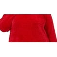 thumbnail image 3 of Karen Scott Womens Plus Chenille Split Collar Ribbed Sweater Red 2X, 3 of 3