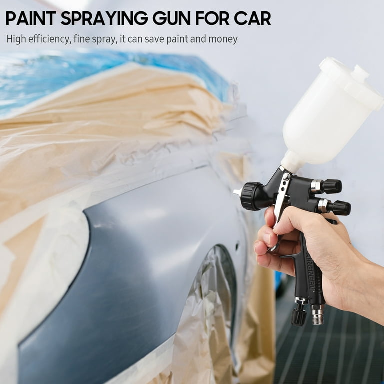 Docooler HVLP 1.0mm Air Spray Kit 250cc Fluid Cup Gravity Feed Air Paint  Sprayer Mini Handheld 360-degree Paint Spraying for Car Furniture Surface  Wall Painting DIY Models 