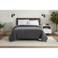 thumbnail image 2 of Aston & Arden Eucalyptus and Cotton Bed Blanket (TWIN Size 66x90), Diamond Weave Pattern, 400 GSM, Luxury Hotel Quality, Dark Grey, 2 of 5